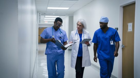 doctor and nurses in hospital
