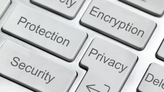 Encryption button on computer keyboard