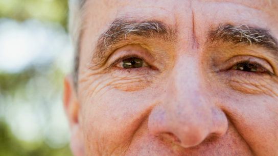 close up of man's eyes